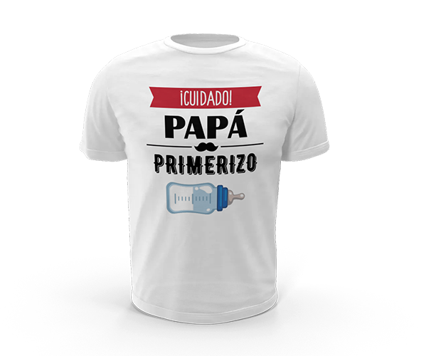 Playera embarazo Cuidado papa primerizo